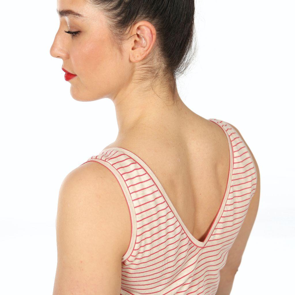 Preview: Papierschnittmuster Top mit V-Ausschnitt Frau Jill XS-XXL